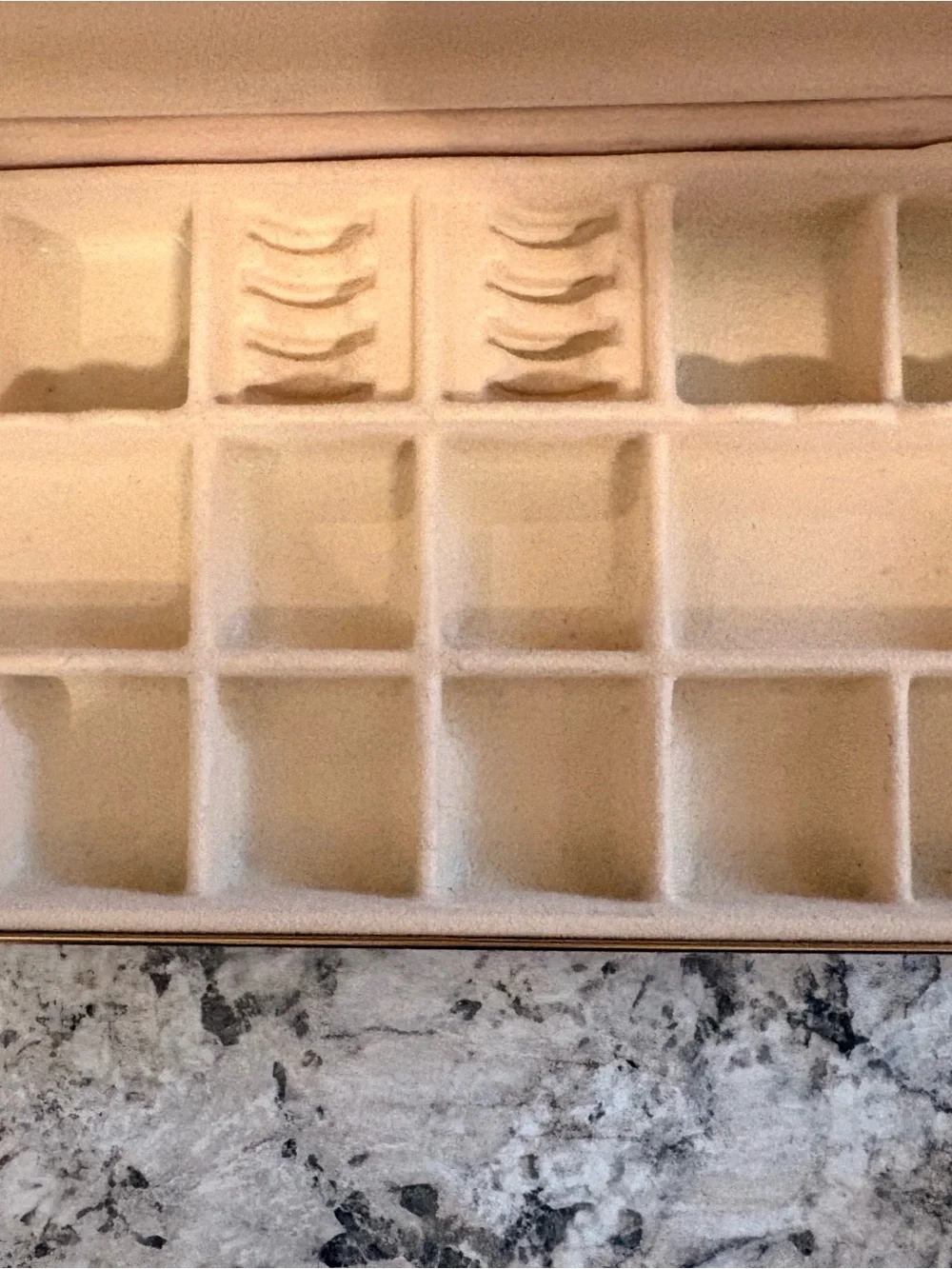 Source Unknown Blue Velvet Jewelry Display Tray
